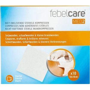 Febelcare Med2 Komp.n-inkl. Ster. 10,0x10,0cm 10x1