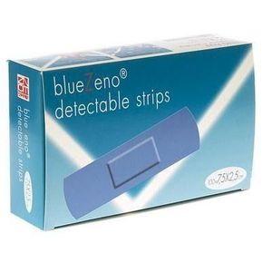 Bluezeno Detectable Strip 7,5x2,5cm 100  -  Zeno Phar