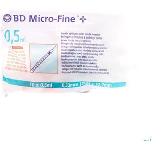 Bd Microfine+ - Insuline Spuit - 0,5 ml - 29G - 12,7 mm - 10 stuks