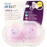 Philips Avent Fopspeen Soft Deco + 0m Girl 2 Scf227/20  -  Bomedys