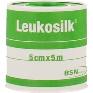 Leukosilk Deksel Kleefpleister 5,00cmx5m 1 0102400