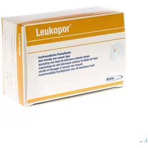 Leukopor - Hechtpleister - Wit - Non-woven Polyester/Viscose - 9,2m x 1,25cm