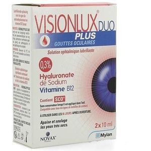 Visionlux Plus Oogdruppels Duo Fl 2 X 10 ml