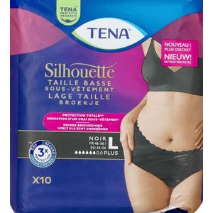 TENA - Silhouet Normaal - Ondergoed - Zwart - Lage Taille x10