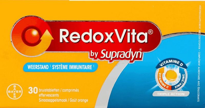 Weerstandverhogers - RedoxVita Triple Action - Bruistabletten - 20 Stuks