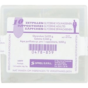 Glycerine Sopreli 10 stuks Volwassen  -  Infinity Pharma