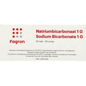 Natriumbicarbonaat 1 gr Ud Tabletten 50  -  Fagron