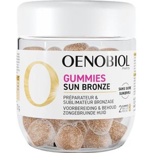 Oenobiol - Gummies Sun Bronze - 60 Stuks - Aardbei-Citroen Smaak - Vegan