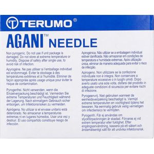Terumo Naald Agani 27G 3/4 Rb Grijs 100  -  Terumo Europe
