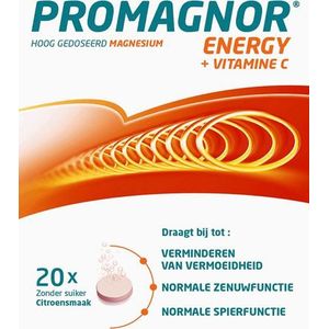 Promagnor Energy + Vit C Bruistabletten 2x10