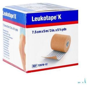 Leukotape K - Elastische Tape - 5 m x 7,5 cm - Beige