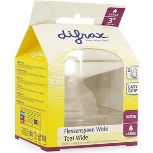 Difrax Flessenspeen Natural Wide Large 678  -  Difrax