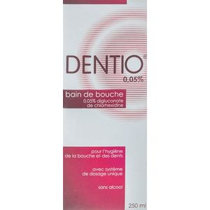 Dentio Rood 0,05% Mondspoelmiddel 250 ml  -  I.D. Phar