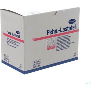 Peha-Lastotel - Elastisch Fixatiezwachtel - 4 m x 10 cm - 20 Stuks - Huidvriendelijk Materiaal