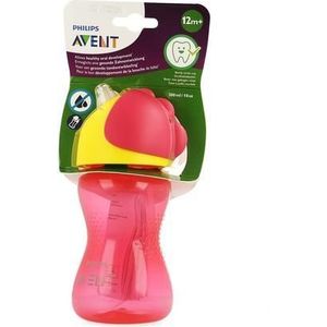 Philips Avent Drinkbeker Rietje Girl Roze 300 ml Scf798/02  -  Bomedys