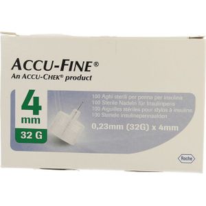 Accu Fine 32g 4mm 100  -  Roche Diagnostics