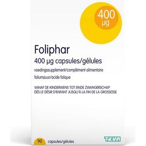 Foliphar 400Mcg Caps 90