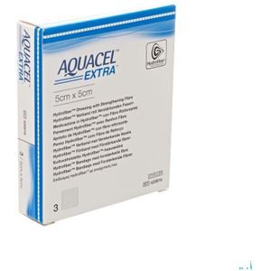 Aquacel Extra Verband Hydrofiber + versterk. 5x 5cm 3  -  Convatec