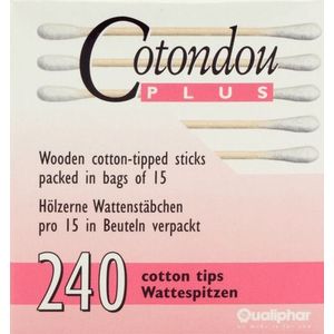 Cotondou Plus Wattestaafje Hout 120