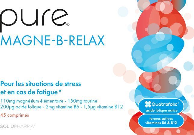 Pure - Magne-B-Relax - Tabletten - 45 Stuks - Magnesium en B Vitamines