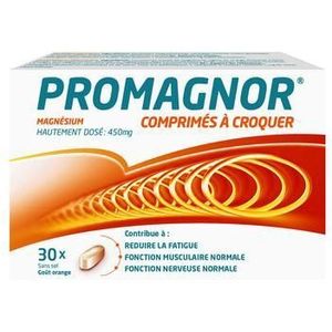 Promagnor Citroen zonder suiker kauwtabletten 30x450 mg