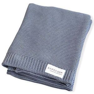 Bamboom Wiegdeken Gebreid Knitted Grijs 75x100cm