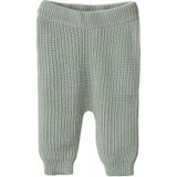 Mushie - Chunky Knit Pants - Babybroekje - Mintgroen - 0-3 maanden