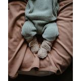 Mushie - Chunky Knit Pants - Babybroekje - Mintgroen - 0-3 maanden