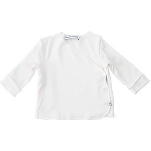 Bamboom Baby Shirt Lange Mouw Overslag 1M Wit