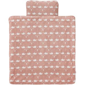 Fresk Dekbedovertrek Whale Mellow Rose 80x80cm