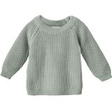 Mushie - Chunky Knit Pants - Babybroekje - Mintgroen - 0-3 maanden