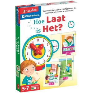 Clementoni - Leren klokkijken - 14 activiteit puzzelstukken - Digitaal en analoog leren - Educatief Speelgoed - Vanaf 5 jaar