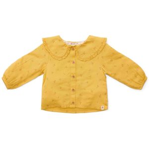 Little Dutch Babyblouse Winter Warm Yellow Blooming Flower Girls