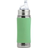 Pura Drinkfles Rvs 325 Ml + Silicone Tuitspeen + Silicone Reisdop + Moss Sleeve