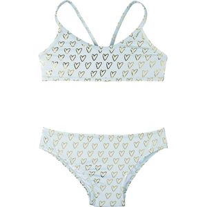 Slipstop - Maya - Bikini - Zeegroen - Met Gouden Hartjes - UV Bescherming