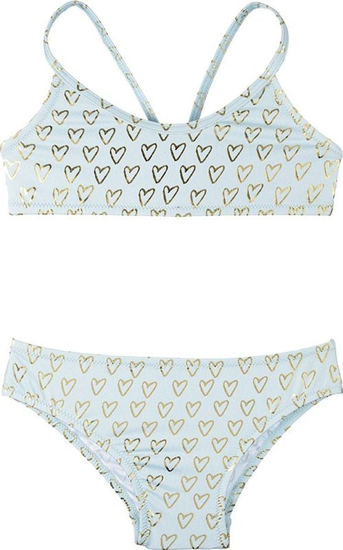 Slipstop - Maya - Bikini - Zeegroen - Met Gouden Hartjes - UV Bescherming