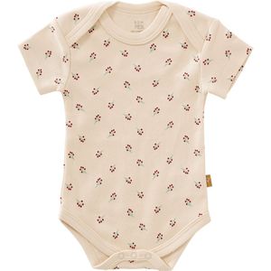 Fresk Romper met Korte Mouwen - 0-3 m - Biologisch Katoen - Beige - Berries