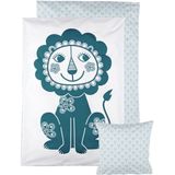 Roommate Dekbedovertrek Lion Wit/blauw 100 X 140 Cm