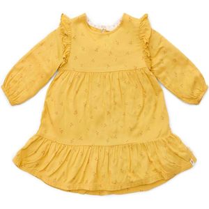 Little Dutch Baby Jurkje Lange Mouwen Warm Yellow Blooming Flower