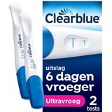 Clearblue Zwangerschapstest Ultravroeg (10mIU) - Uitslag 6 Dagen Eerder - 2 Testen