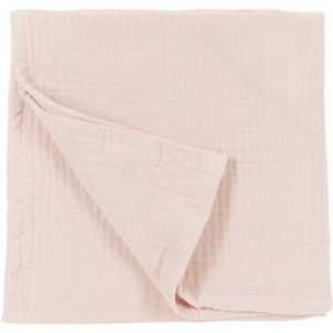 Meyco Home Uni deken - pre-washed hydrofiel - soft pink - 140x200cm