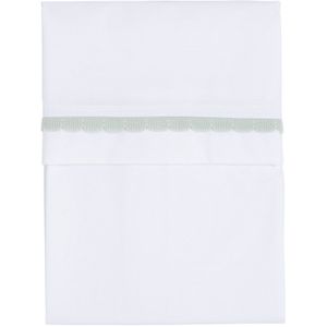 Baby's Only Ledikant laken Reef - Ash Mint/Wit - 120x150 cm - 100% ecologisch katoen