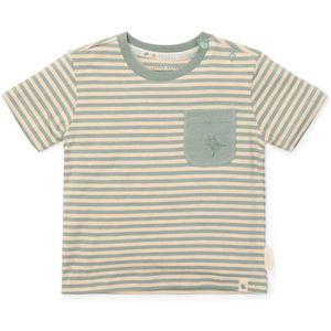 Little Dutch Baby Shirt Korte Mouw Forest Green Stripe