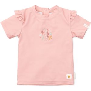 Little Dutch Zwemshirt Kind Korte Mouwen Ruches Seahorse Pink