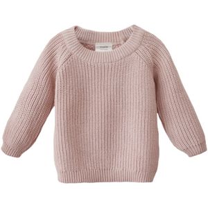 Mushie - Chunky Knit Sweater - Roze - Babysweater - 0 - 3 maanden