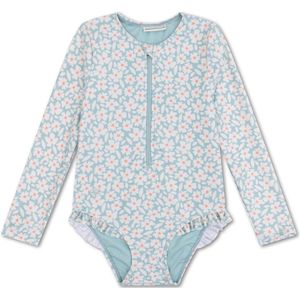 Swim Essentials - Badpak - Groen - Bloemen - Meisjes met Lange Mouwen