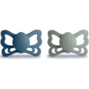 Frigg Speen Maat 2 Butterfly Ocean View/Sage Silicone 2St