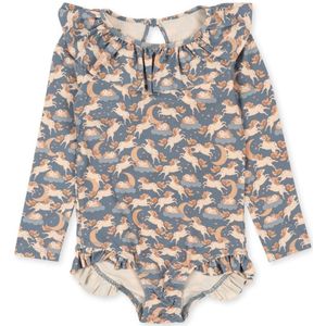 Konges Sløjd Badpak Kind Ls Frill Unicorn Blue