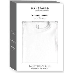 Bamboom Baby Shirt Korte Mouw Wit 2st