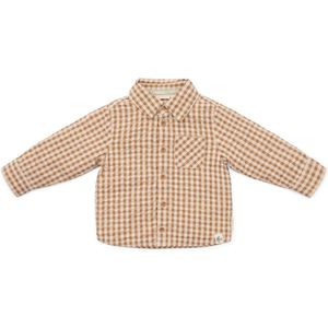 Little Dutch Babyblouse Winter Brown Check Boys
